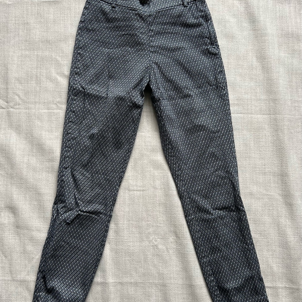 Stylish Blue and White Patterned Pants